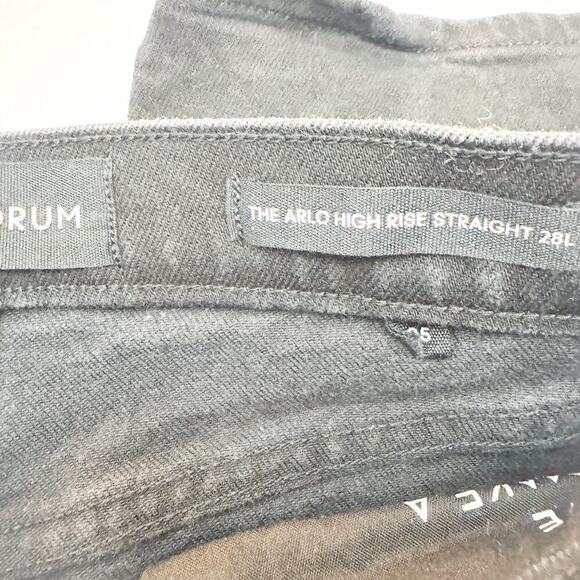 Denim Forum The Arlo High Rise Straight Denim Jeans Button Fly Size 25 x 28L - Picture 6 of 9